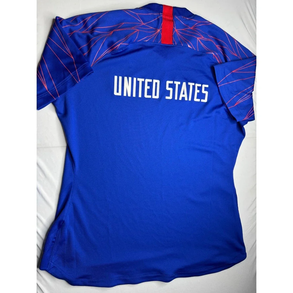 Nike USA Soccer National Team Jersey Blue Red Dri-FIT USWNT V-Neck Mens Large